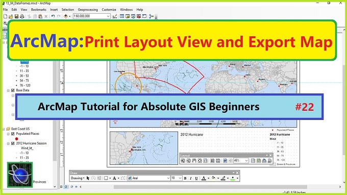 ArcMap: Create A Map Layout and Export Map - ArcGIS Course - Urdu / Hindi - Part 22